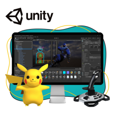 Мир игр на Unity 2D на популярном движке + AI-помощники - КИБЕРшкола программирования для детей, компьютерные курсы для школьников, начинающих и подростков - KIBERone г. Шушары