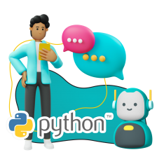 Умный чат-бот на Python - КИБЕРшкола программирования для детей, компьютерные курсы для школьников, начинающих и подростков - KIBERone г. Шушары